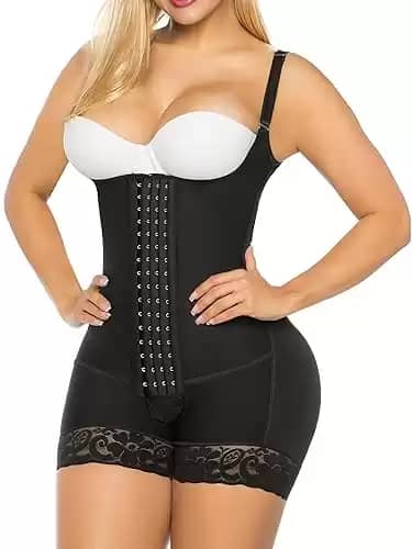 SHAPERX Shapewear Tummy Control Fajas Colombianas High Compression Body Shaper for Women Butt Lifter Thigh Slimmer