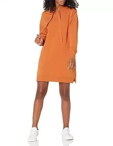 The Drop Women's Iona Long-Sleeve Hooded Mini Sweatshirt Dress