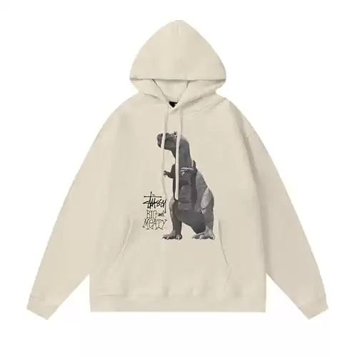 Stylish Solid Color Streetwear Graphic Hoodie for Men Women Hip Hop Cotton Pullover Loose Unisex Sweatshirt