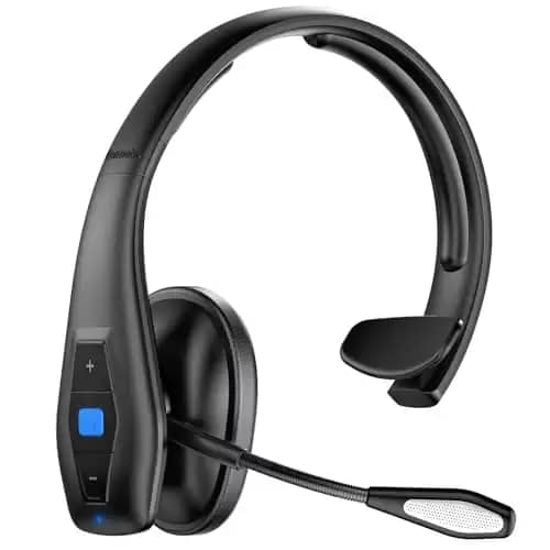 Conambo 2024 Upgraded Bluetooth Headset with Microphone, Trucker Headset with CVC8.0 Dual Mic Noise Cancelling & Mute Button, 35Hrs HD Talktime Hands-Free Wireless Headphones for Driver Home Offic...